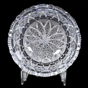 Bowl, American Brilliant Cut Glass, Signed Tuthill Rex Pattern