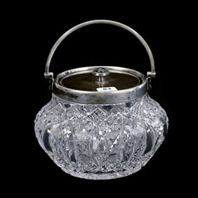 Biscuit Jar, Brilliant Period Cut Glass