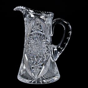 Pitcher, American Brilliant Cut Glass