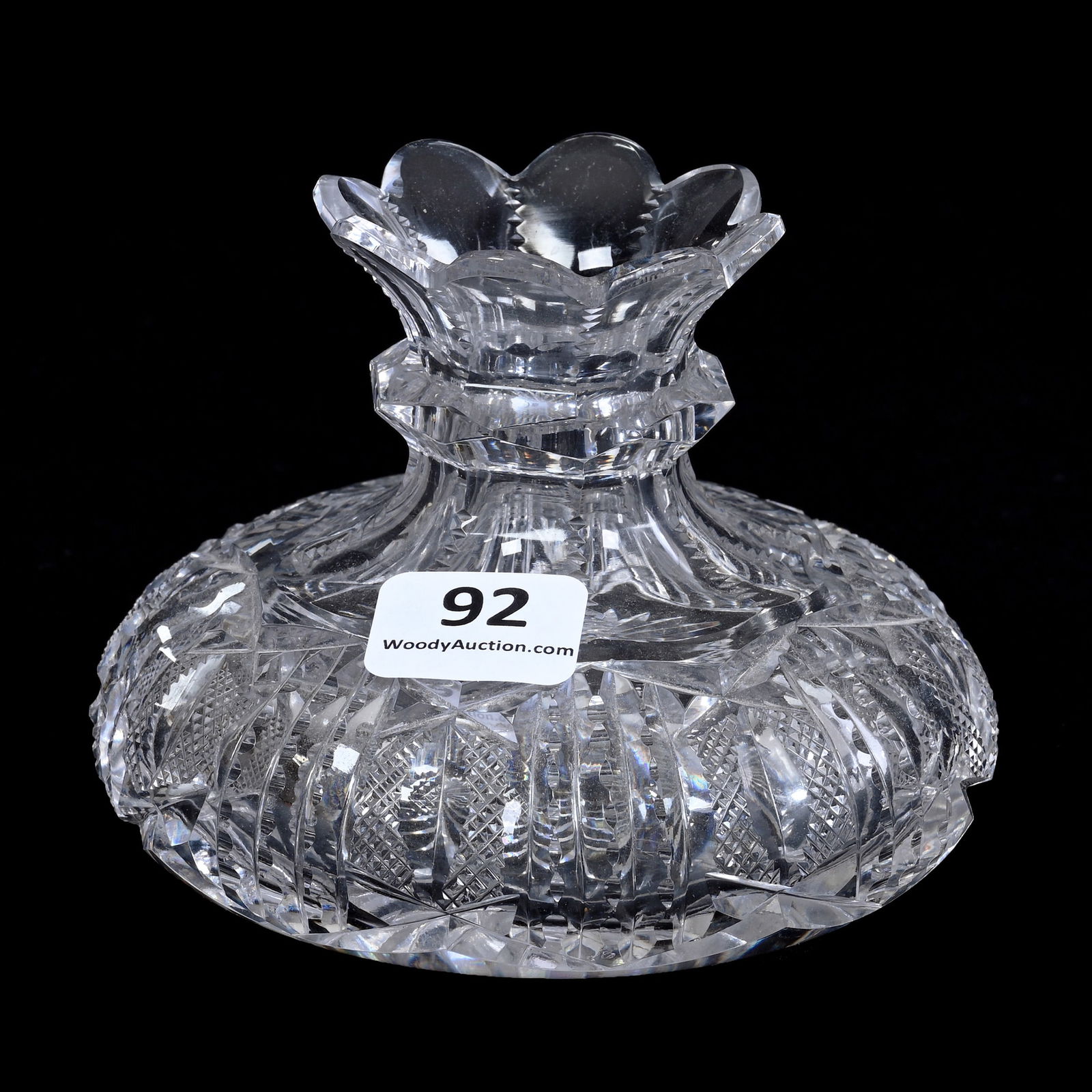 Small Flower Center, American Brilliant Cut Glass (1 of 3)