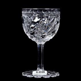 Wine Stem, Brilliant Period Cut Glass