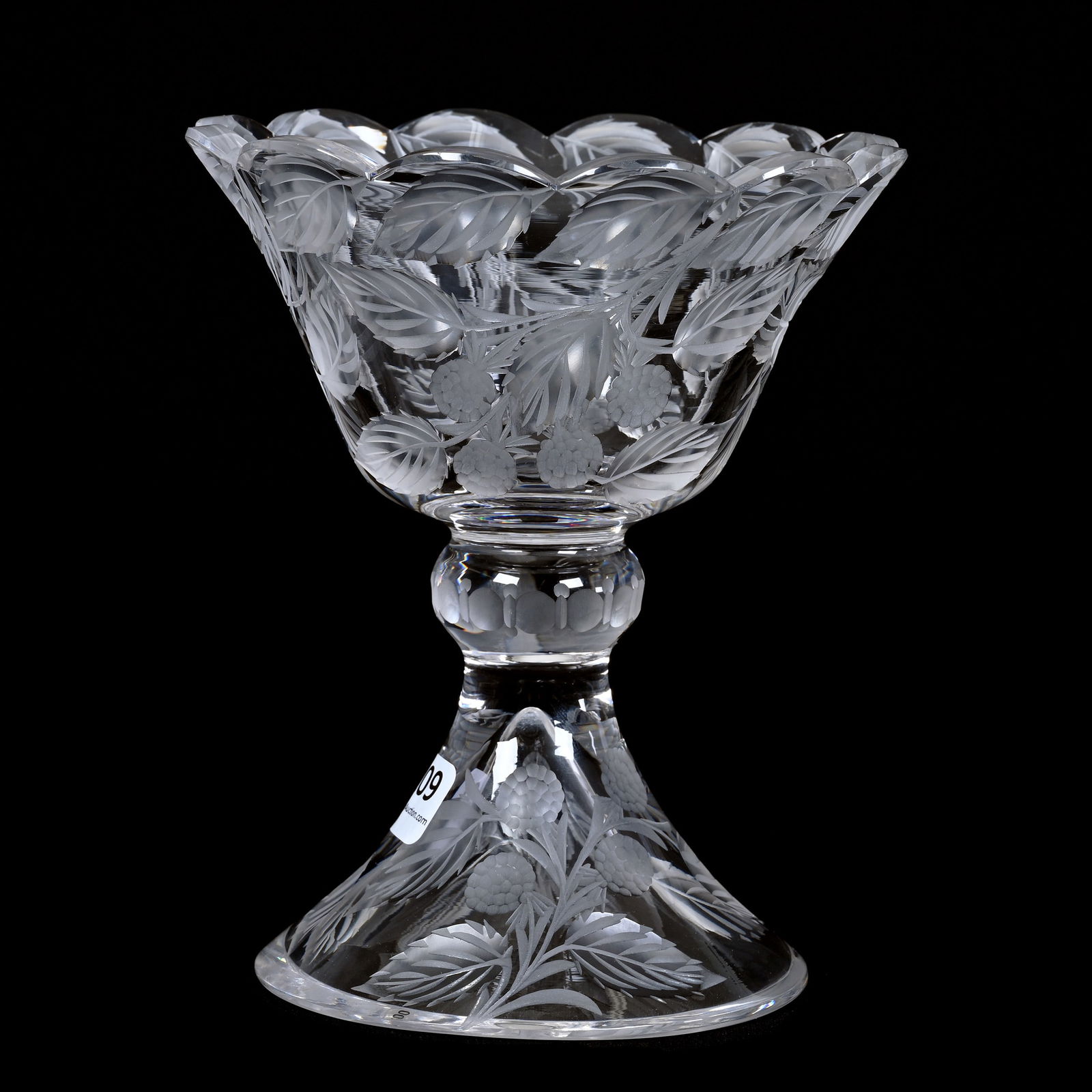 Jelly Compote, American Brilliant Cut Glass, Engraved Blackberry Decor, Attributed To Tuthill (1 of 3)