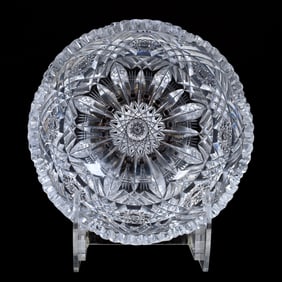 Bowl, American Brilliant Cut Glass, Signed Libbey Regis Pattern