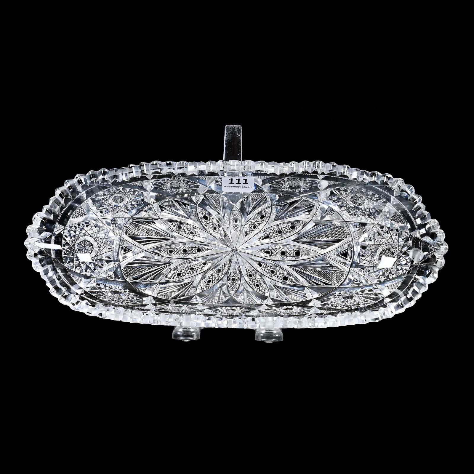 Celery Tray, American Brilliant Cut Glass, Rex Pattern Variation, Attributed To Tuthill (1 of 3)