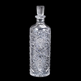 Whiskey Bottle, American Brilliant Cut Glass