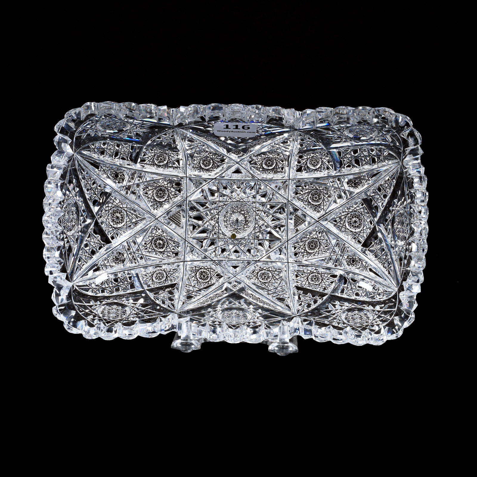 Rectangular Tray, American Brilliant Cut Glass, Signed Hawkes Kensington (1 of 2)