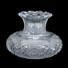 Flower Center, American Brilliant Cut Glass