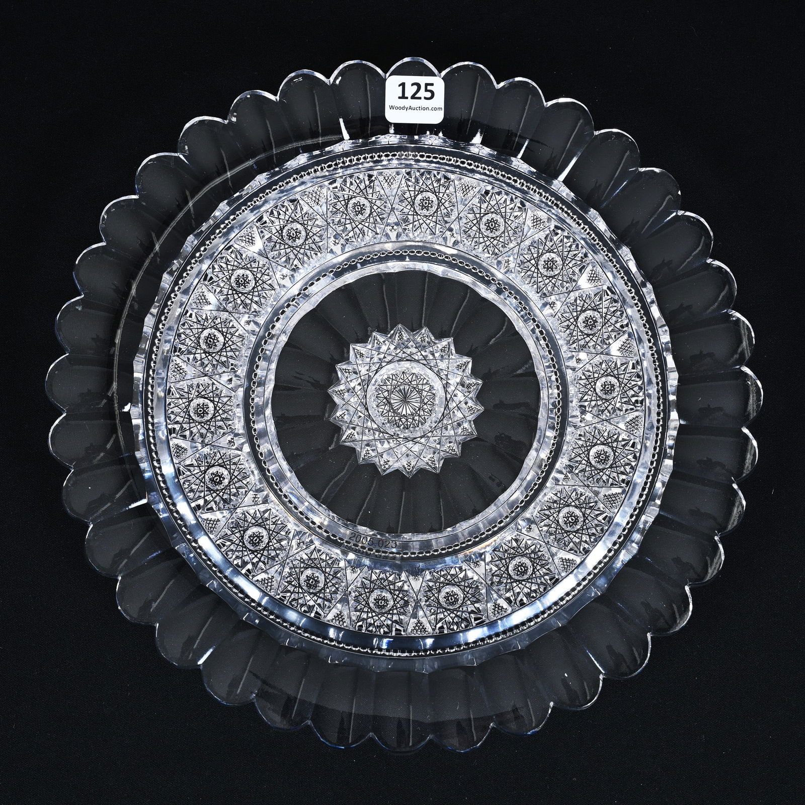 Round Tray, American Brilliant Cut Glass, Aberdeen Pattern By Jewel (1 of 2)
