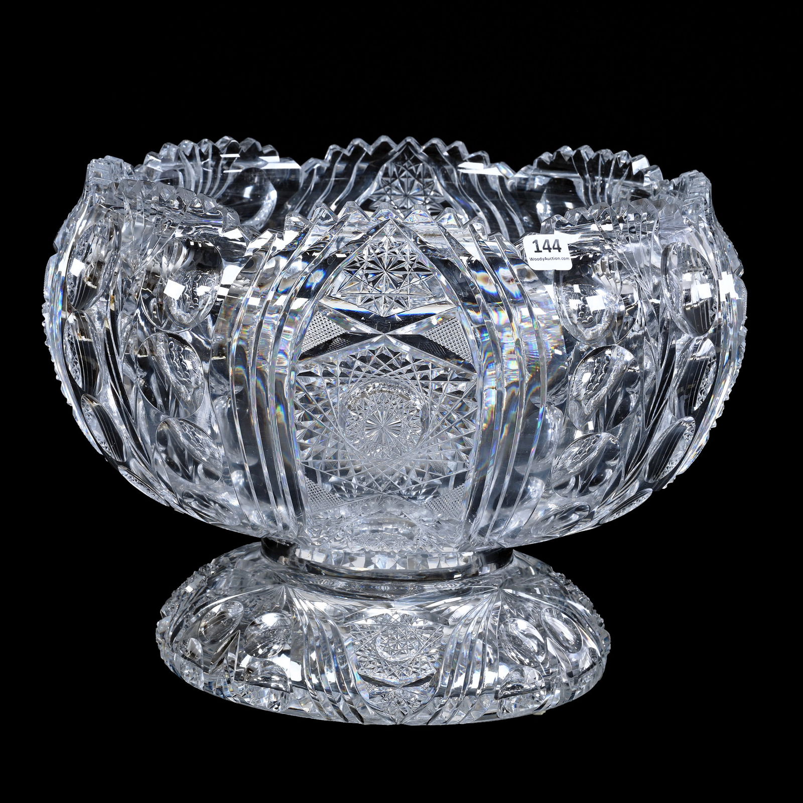 Punch Bowl, Two Part, American Brilliant Cut Glass (1 of 5)