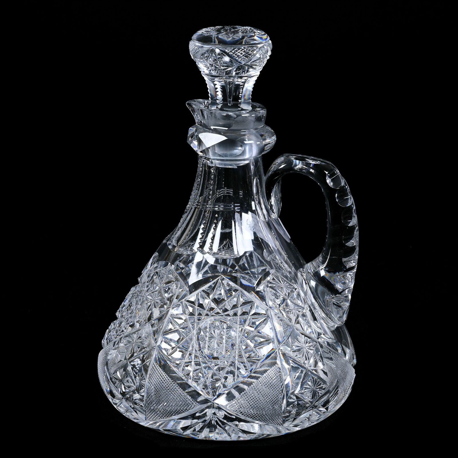 Cordial Decanter, American Brilliant Cut Glass, Genoa Pattern By Clark (1 of 3)
