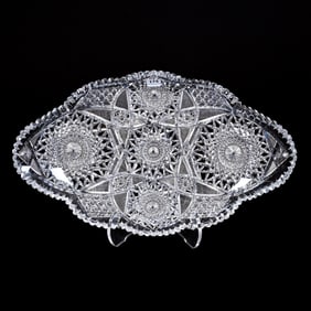 Ice Cream Tray, American Brilliant Cut Glass