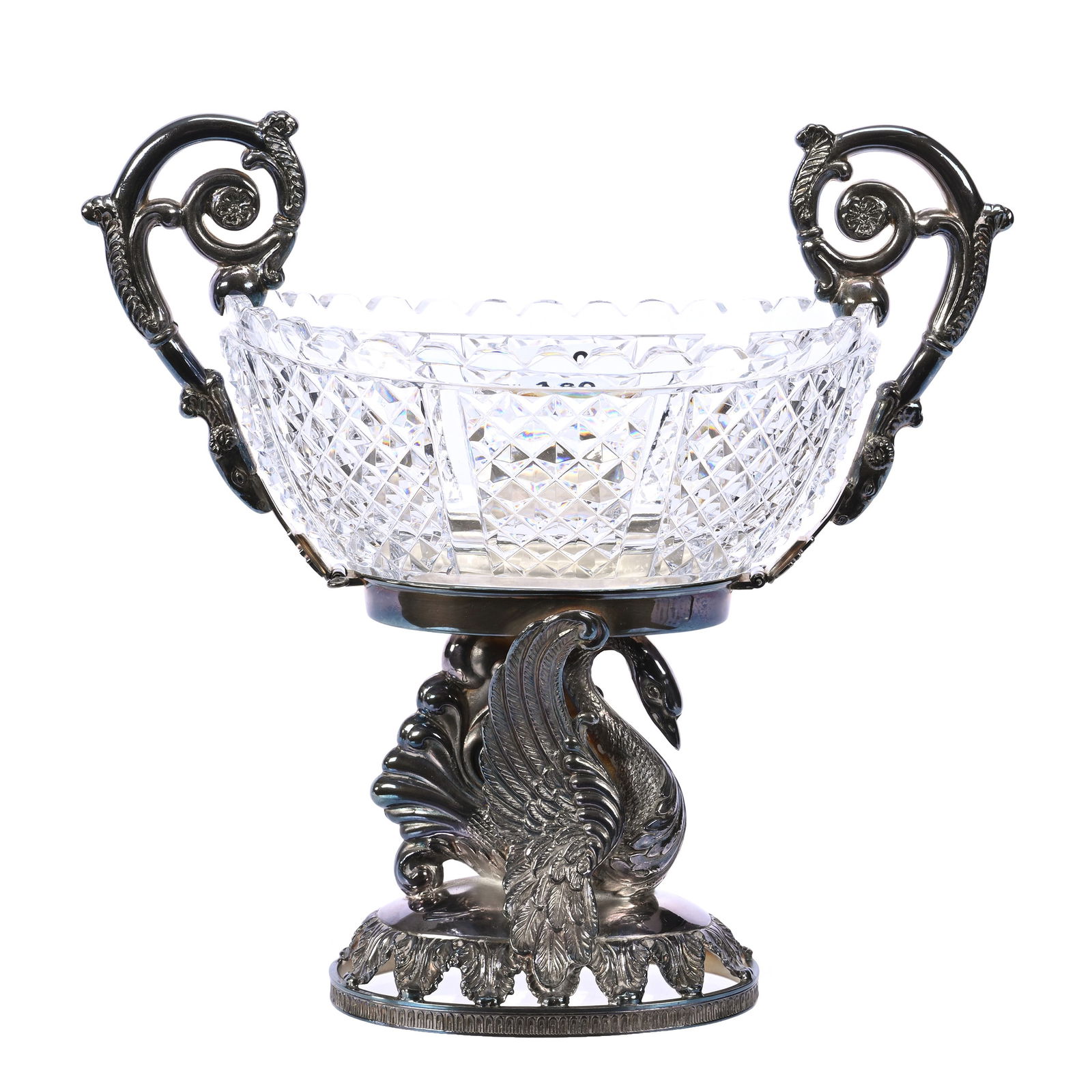 Elaborate Sugar Bowl On Stand, American Brilliant Cut Glass, English Pattern By Pairpoint (1 of 3)