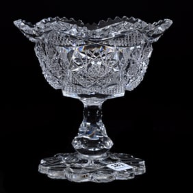 Small Compote, American Brilliant Cut Glass