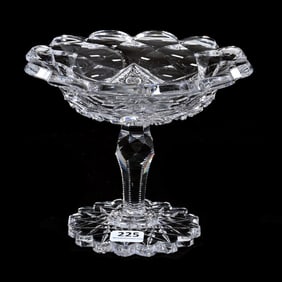 Compote, American Brilliant Cut Glass, Signed Sinclaire Salem Pattern
