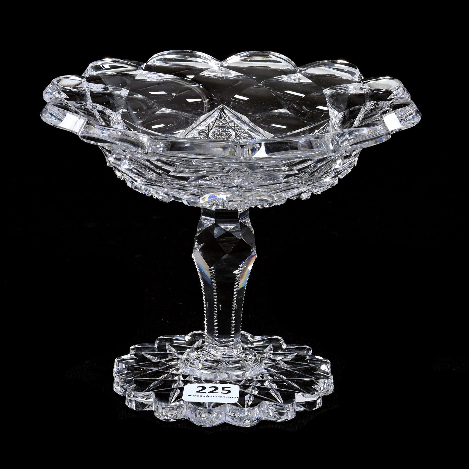 Compote, American Brilliant Cut Glass, Signed Sinclaire Salem Pattern (1 of 3)