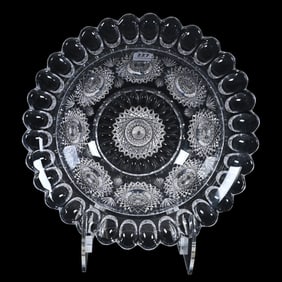 Flared Bowl, American Brilliant Cut Glass, Signed Sinclaire