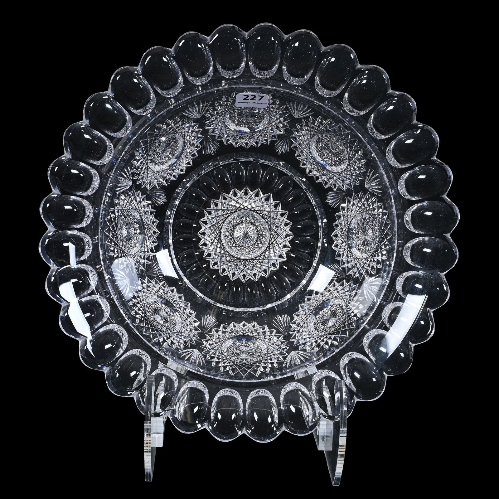 Flared Bowl, American Brilliant Cut Glass, Signed Sinclaire (1 of 2)