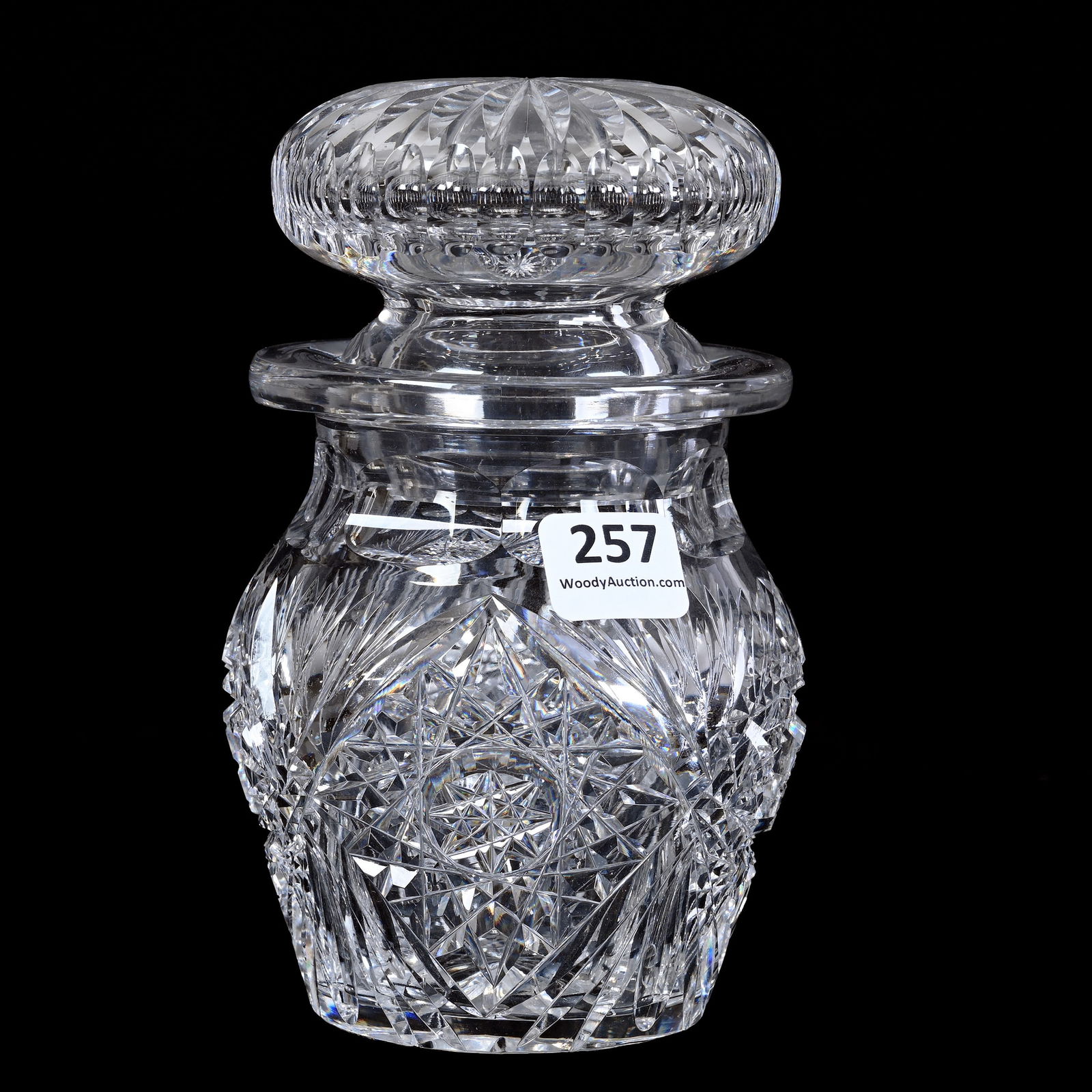 Cherry Jar, American Brilliant Cut Glass, Uncatena Pattern By Pairpoint (1 of 4)