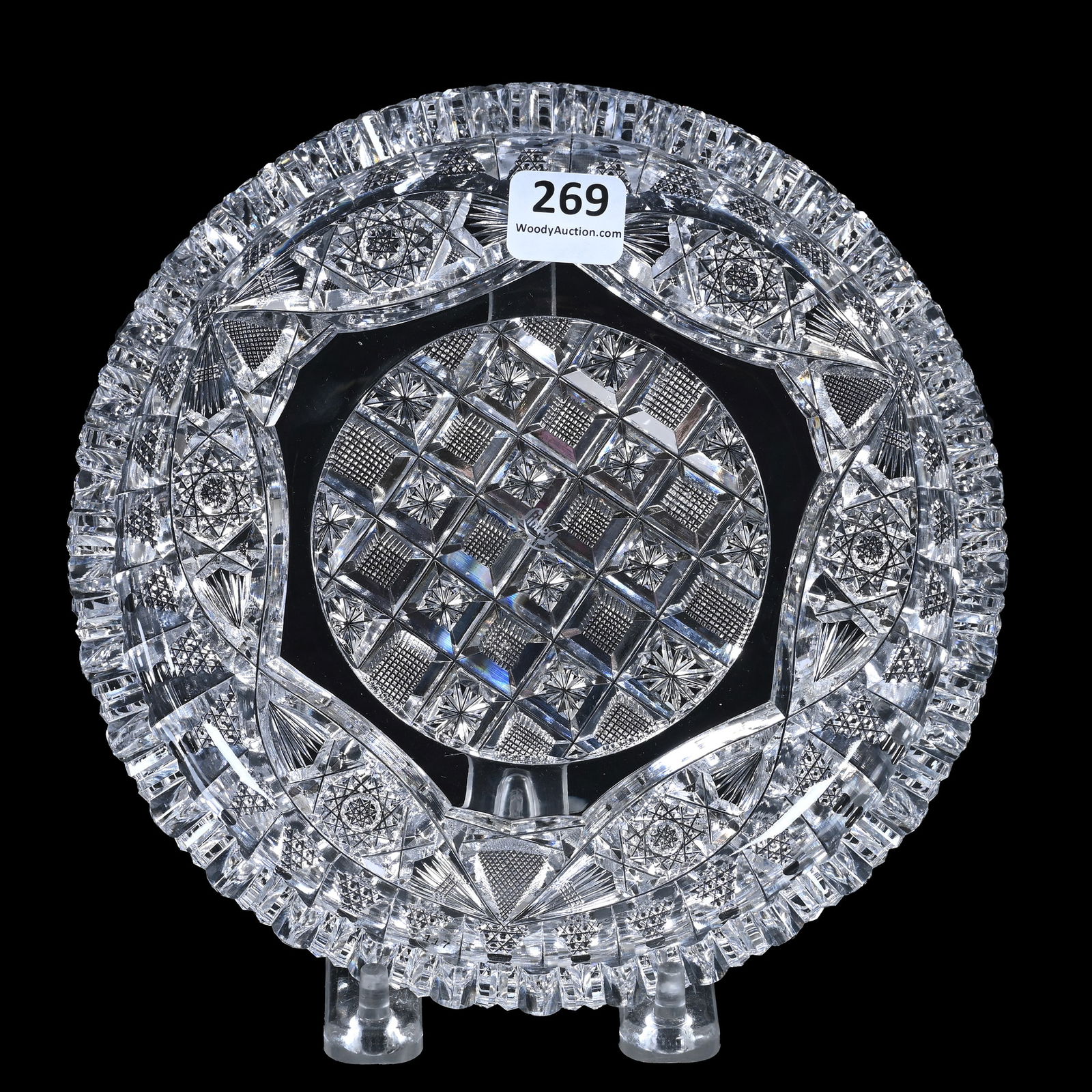 Plate, American Brilliant Cut Glass, Signed Libbey Glenda Pattern (1 of 2)