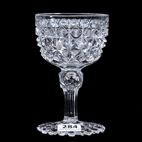 Wine Stem, American Brilliant Cut Glass, MacDonald Pattern By Hawkes