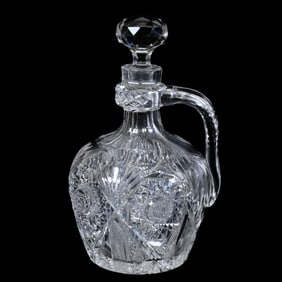 Whiskey Jug, American Brilliant Cut Glass