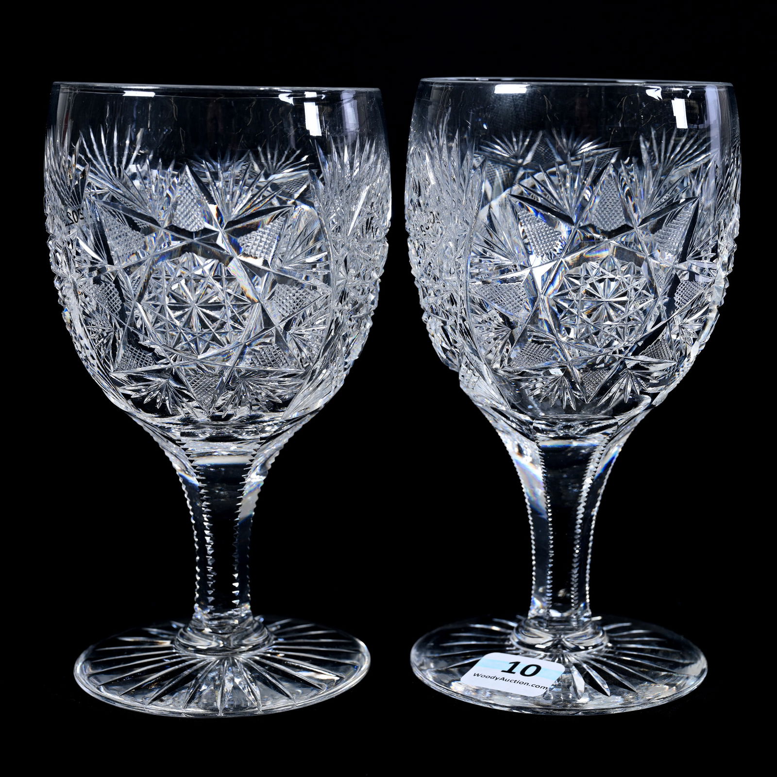 Pair Goblets, ABCG, Plymouth Pattern, Attributed To G. W. Huntley & Company (1 of 2)