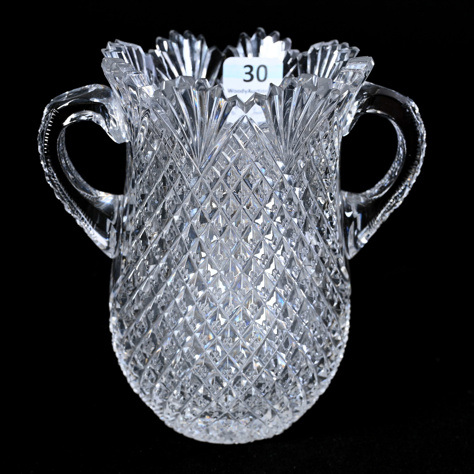 Spooner, Two Handles, ABCG, Crosscut Diamond And Fan Motif (1 of 3)