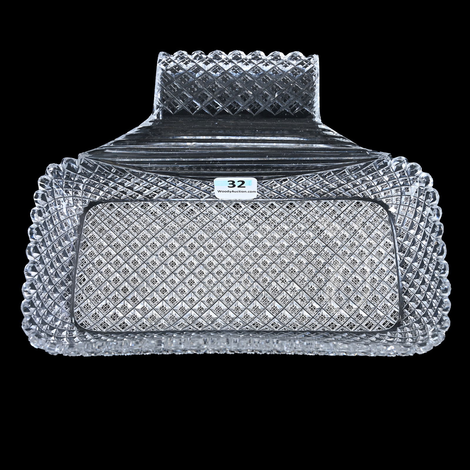 Relish Tray, Tab Handles, ABCG, Crosscut Diamond Pattern, Unique Form (1 of 2)