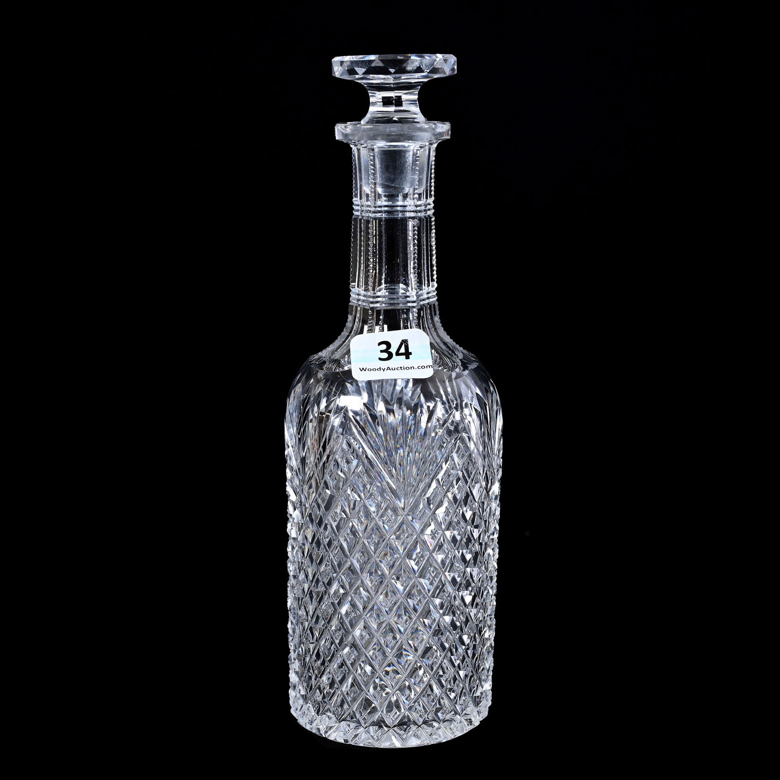 Worcestershire Bottle, ABCG, Crosscut Diamond And Fan Motif (1 of 2)