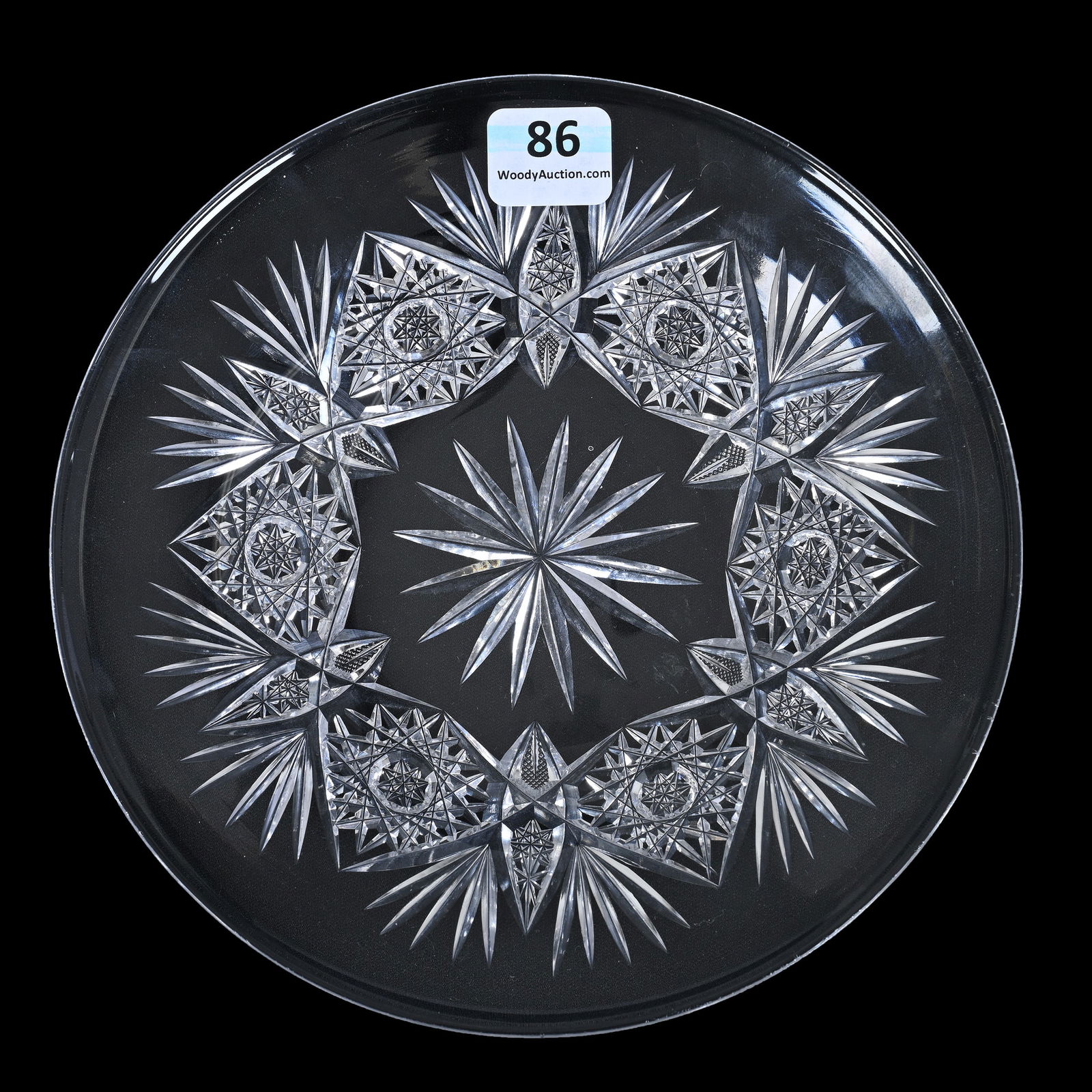 Plate, American Brilliant Cut Glass, Monarch Pattern By J. Hoare (1 of 2)