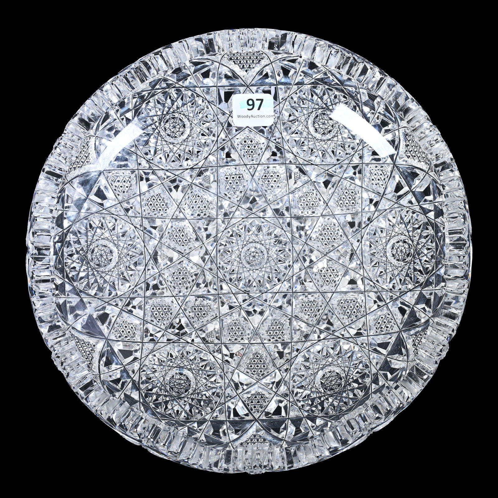 Bowl, Rolled Rim, American Brilliant Cut Glass, Seneca Pattern By Empire, Well Cut (1 of 3)