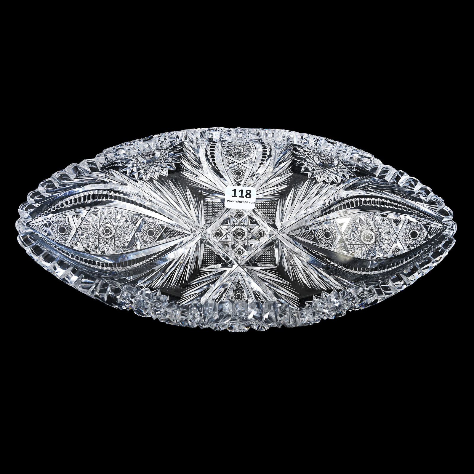 Celery Tray, American Brilliant Cut Glass, Anne Pattern Designed By W. C. Anderson, Nice Example (1 of 4)