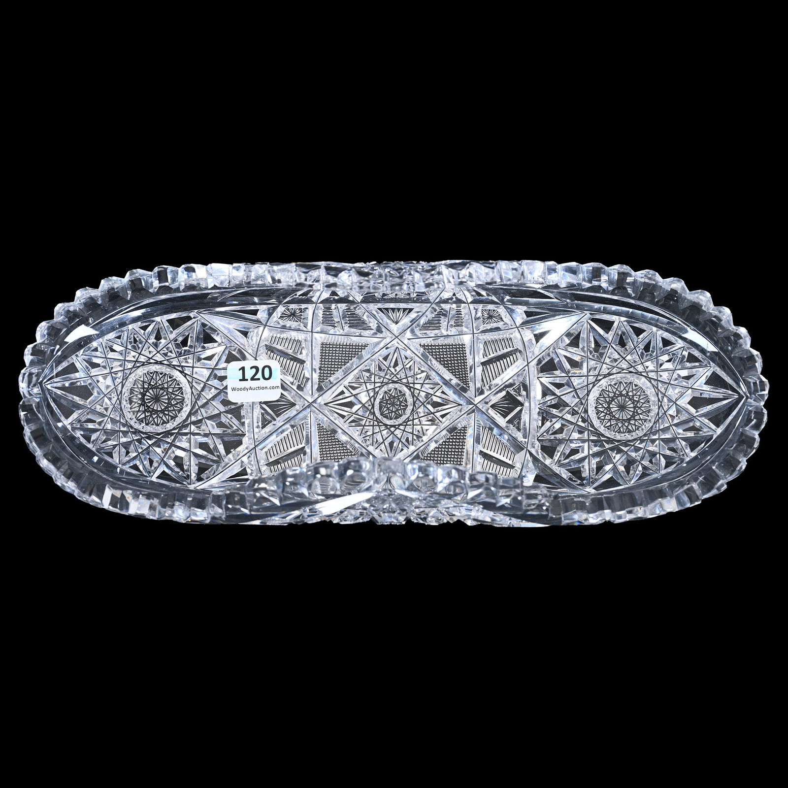 Folded Celery Tray, American Brilliant Cut Glass (1 of 3)