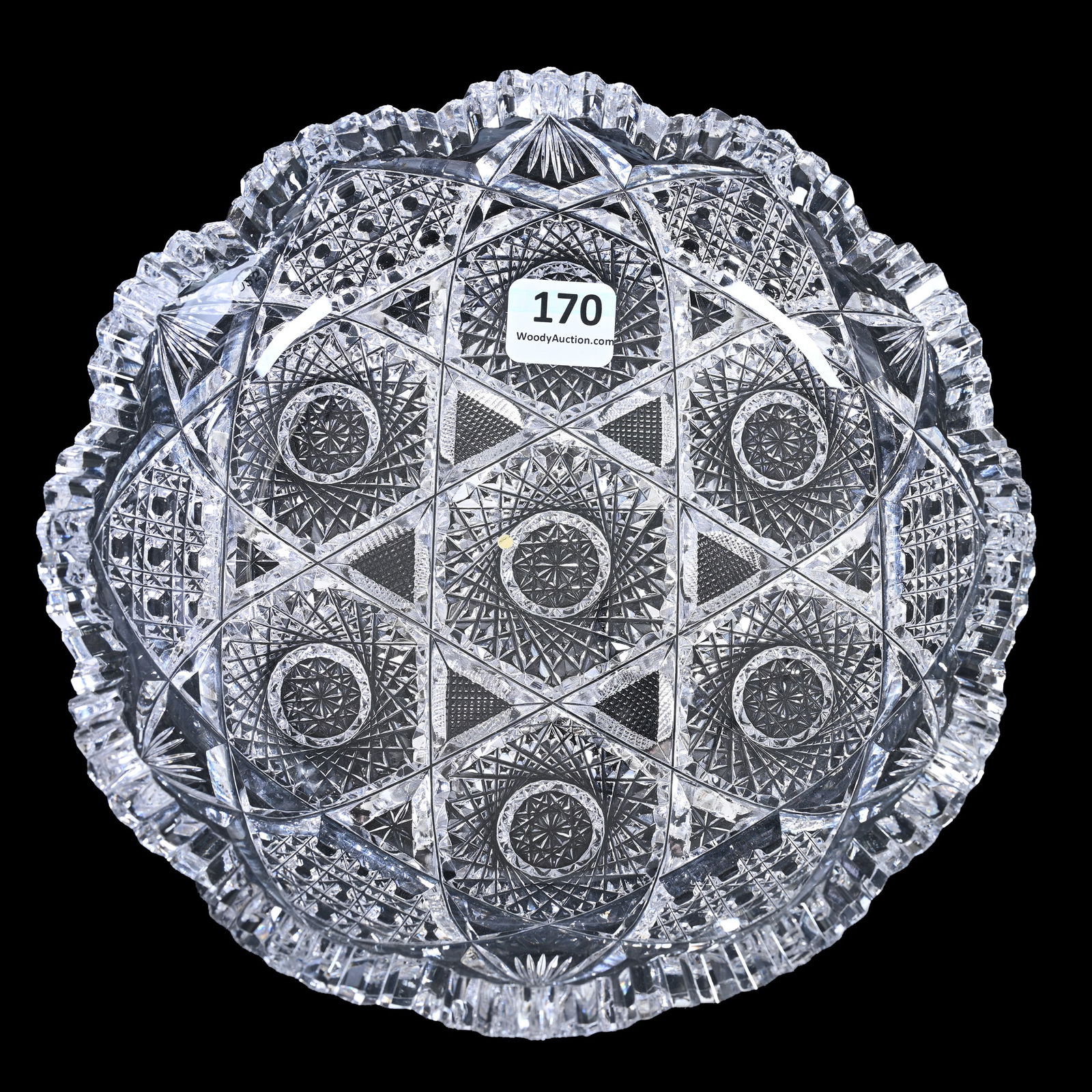 Low Bowl, American Brilliant Cut Glass, Signed Clark Huyler Pattern (1 of 2)