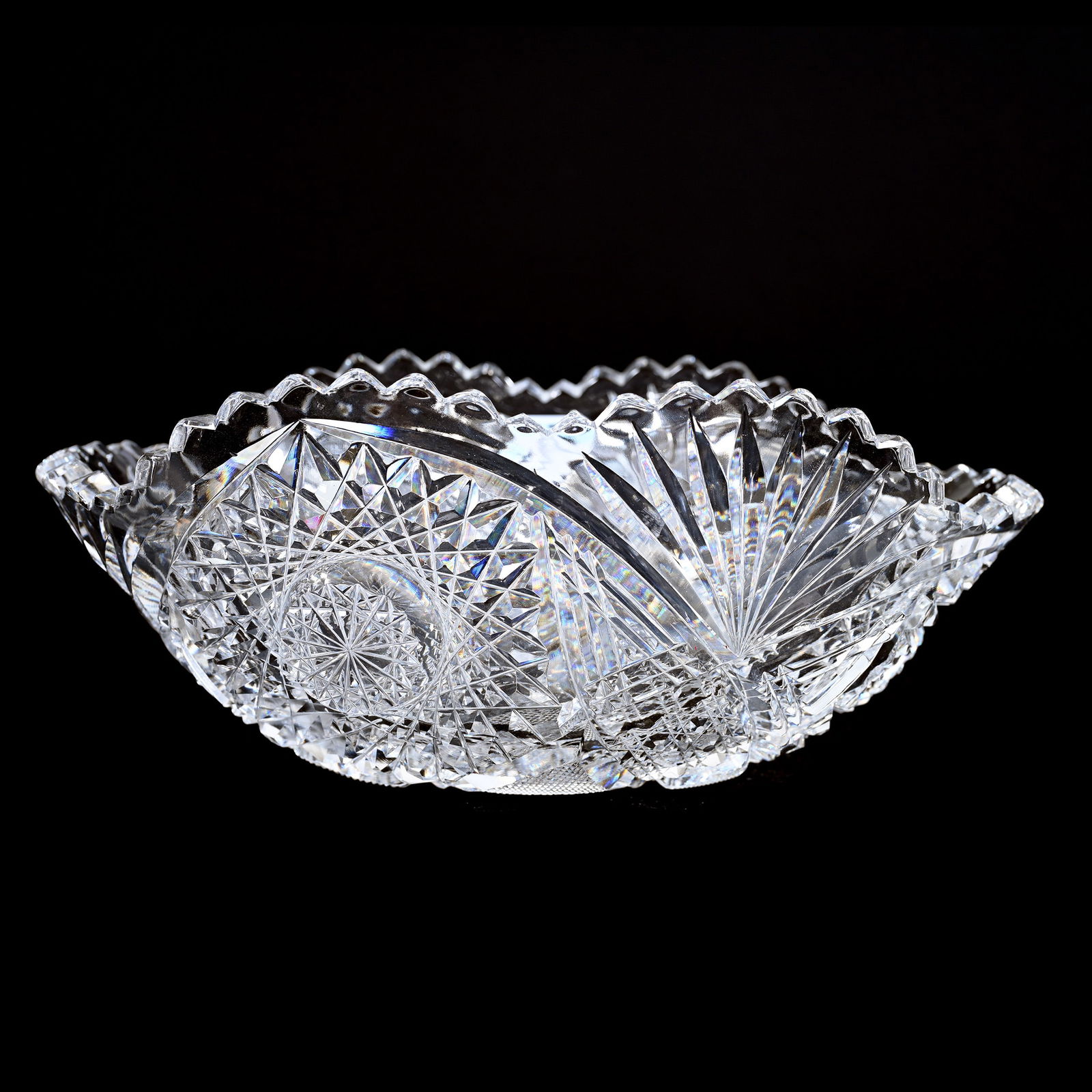 Oval Bowl, American Brilliant Cut Glass (1 of 3)