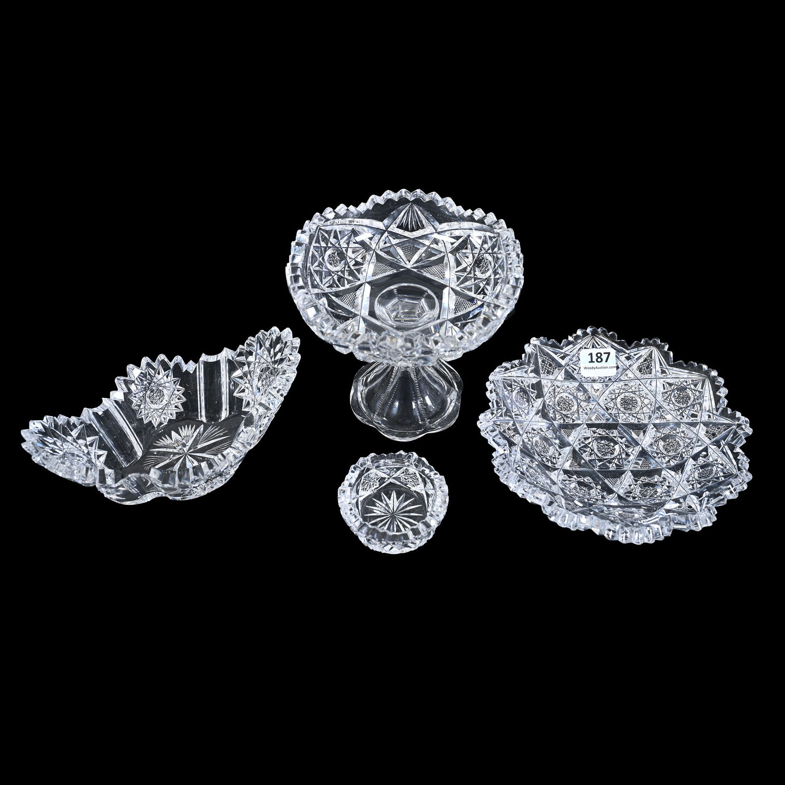 (4) Assorted Items, American Brilliant Cut Glass, One Signed Tuthill (1 of 5)