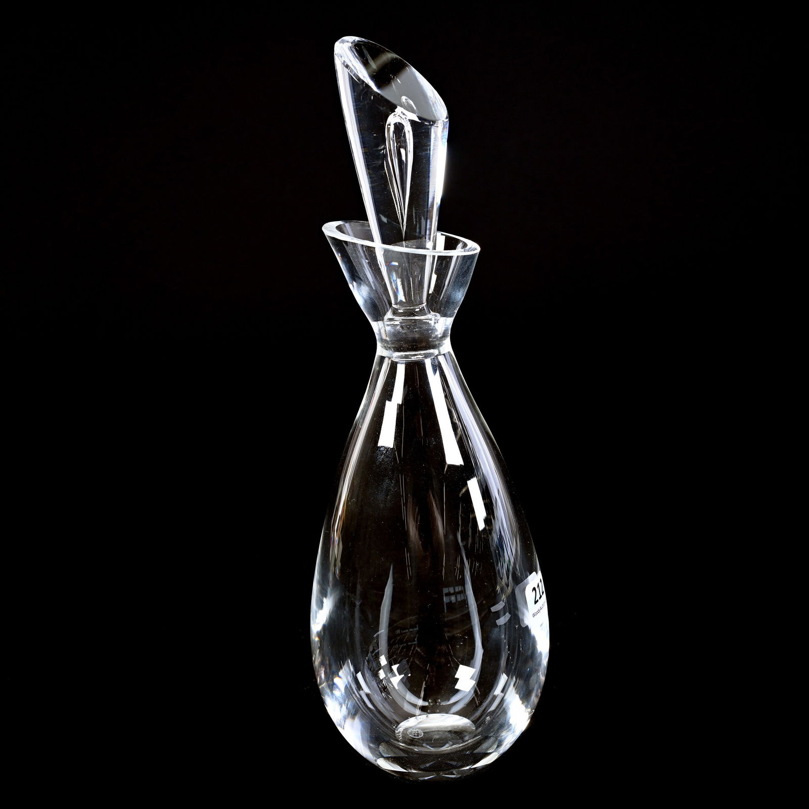 Decanter, Clear Crystal Signed Steuben (1 of 3)