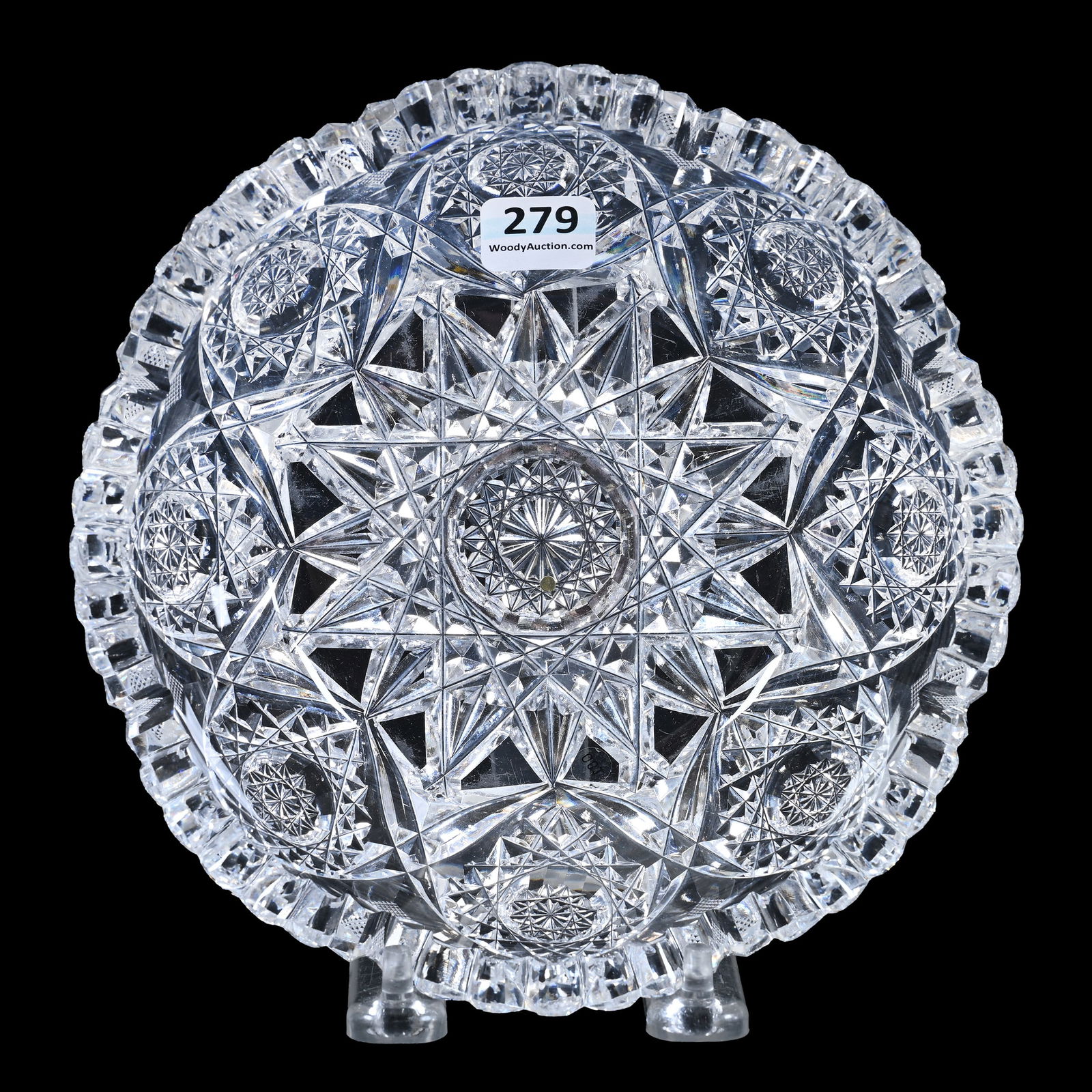 Low Bowl, American Brilliant Cut Glass, Signed Egginton Creswick Pattern (1 of 3)