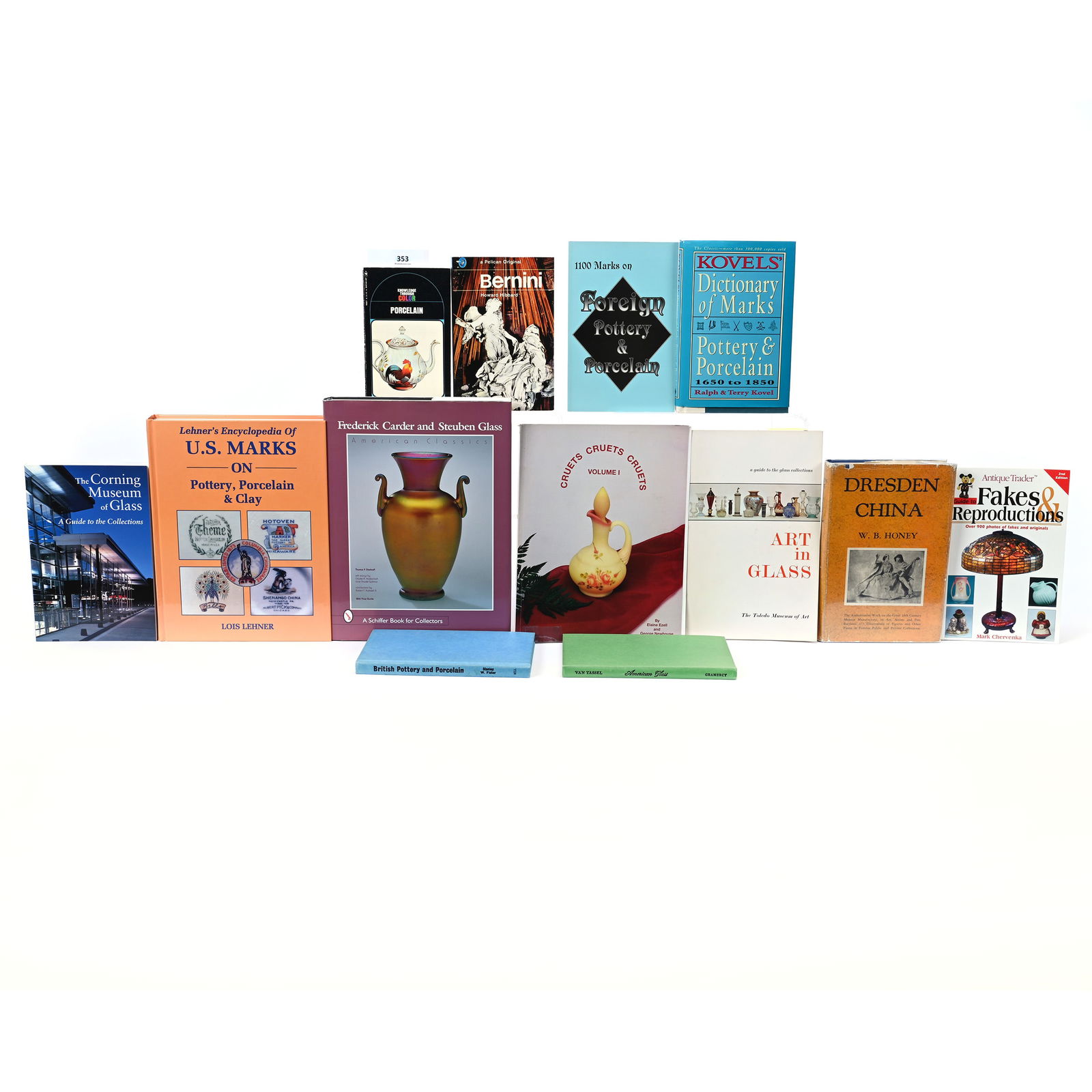 (13) Books About Various Types Of Antique Glassware/Porcelain (1 of 2)