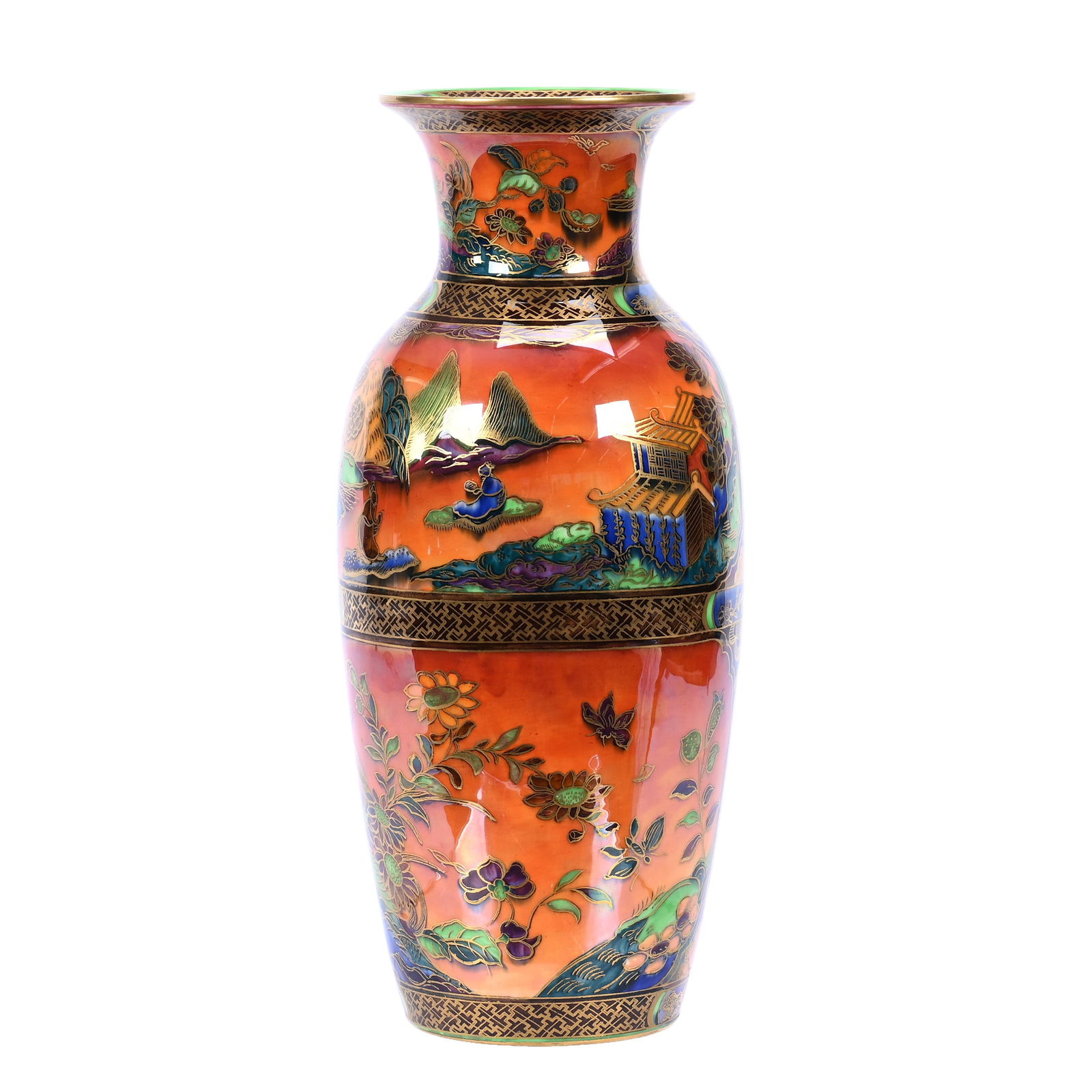 Vase Marked Wedgwood Fairyland Lustre #Z5413 Flame Daventry Pattern, Designed By Daisy Makeig-Jones (1 of 5)