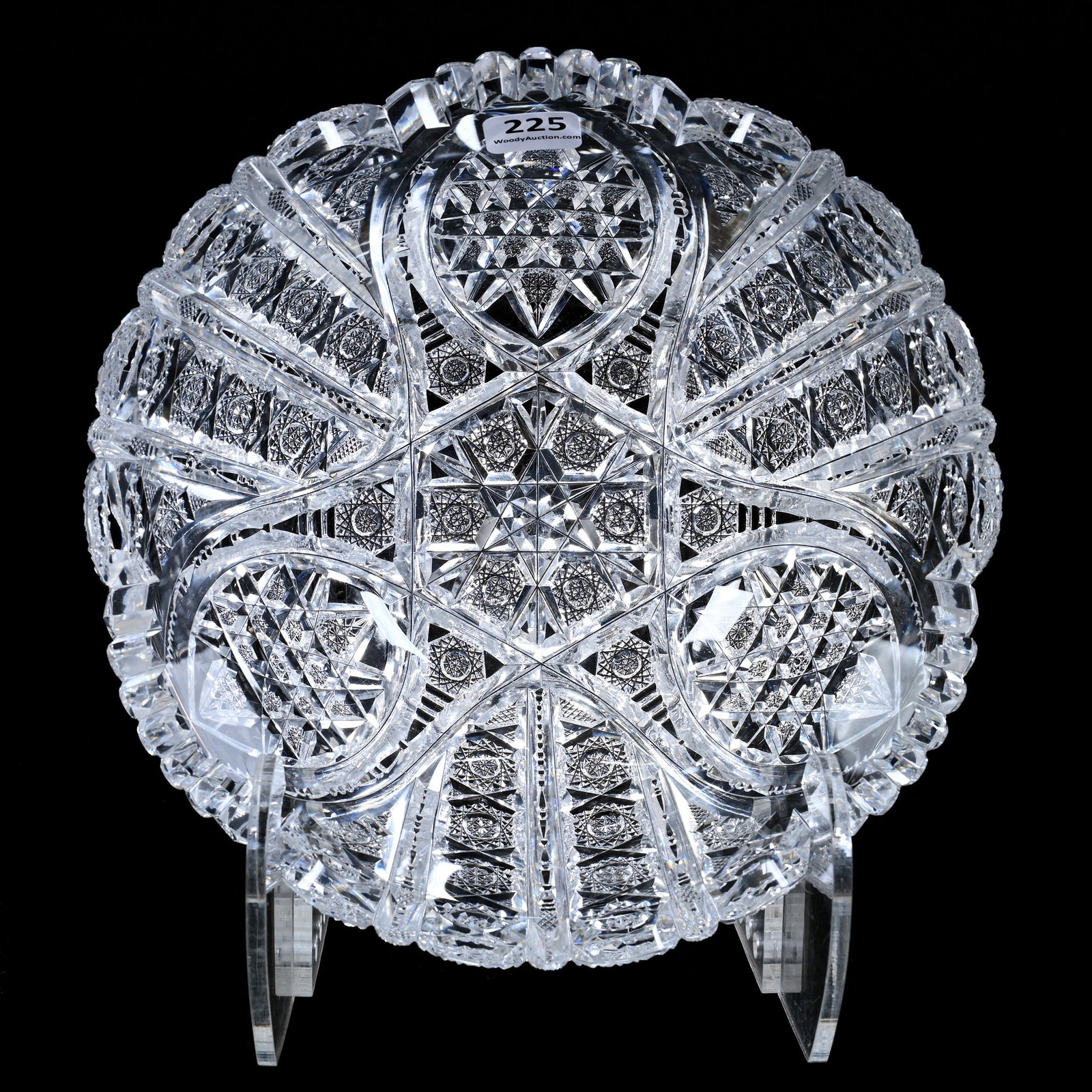 Bowl, American Brilliant Cut Glass, Signed Hawkes Oriental Pattern (1 of 4)