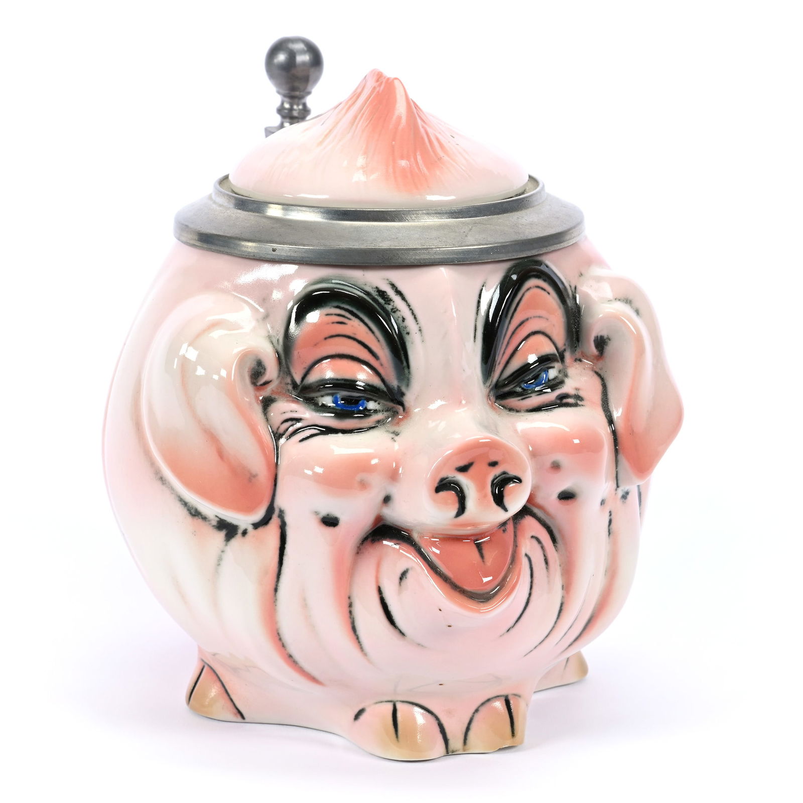 Original Character Stein Marked Germany, Pink Pig, Also Marked Thuringer Porcelain (1 of 4)