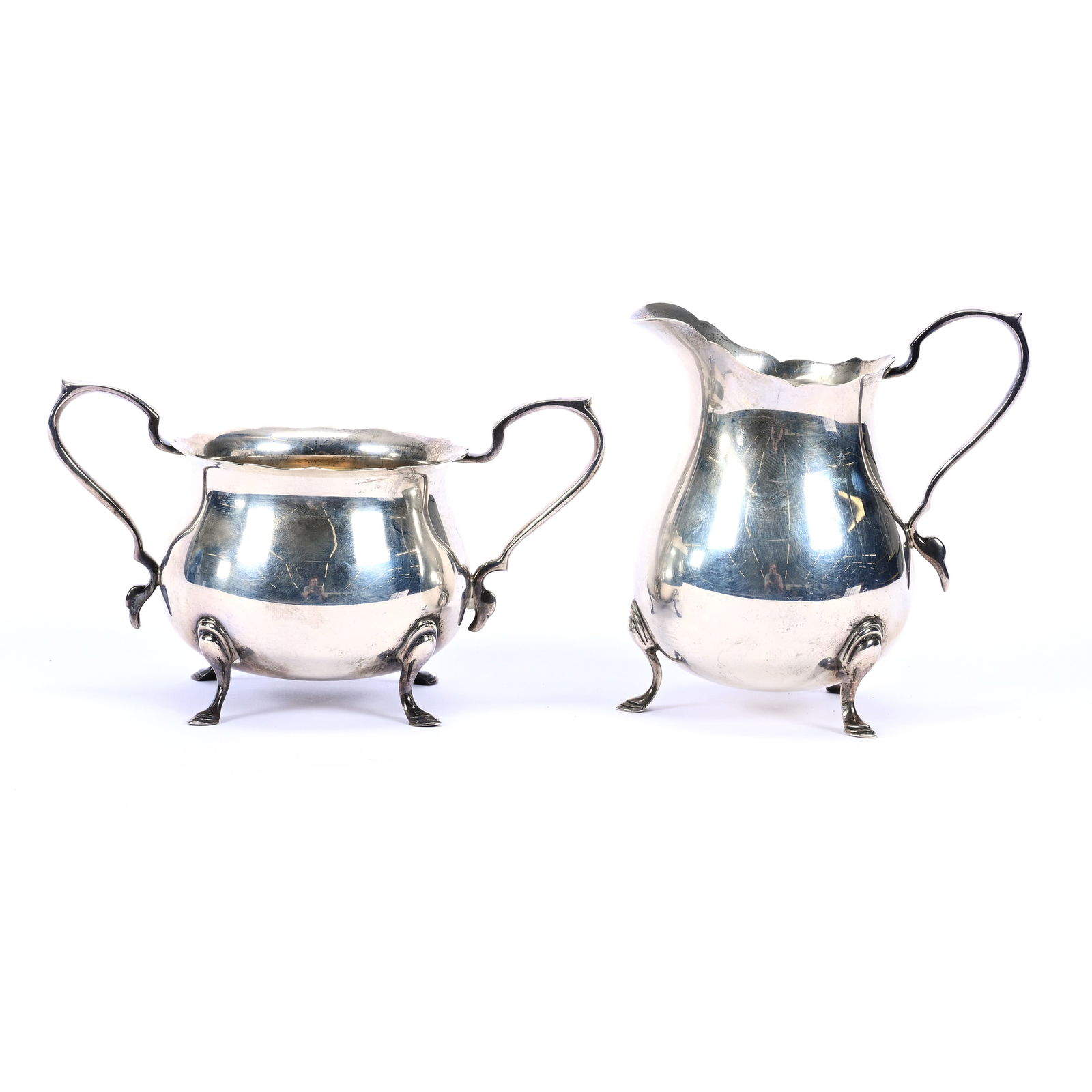 Creamer & Sugar Set Marked Watrous Sterling Silver (1 of 3)