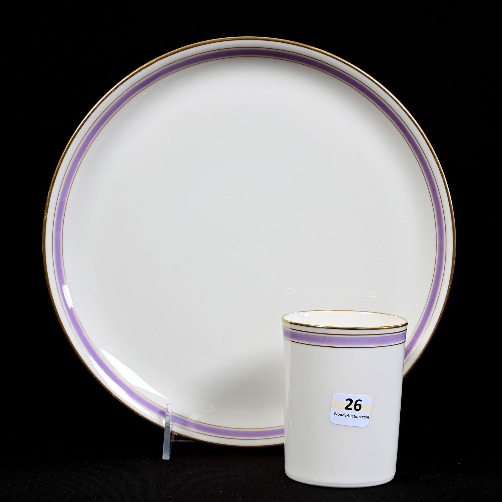 Two Piece Set, Lenox Green Wreath Mark, Tray & Cigarette Holder (1 of 2)