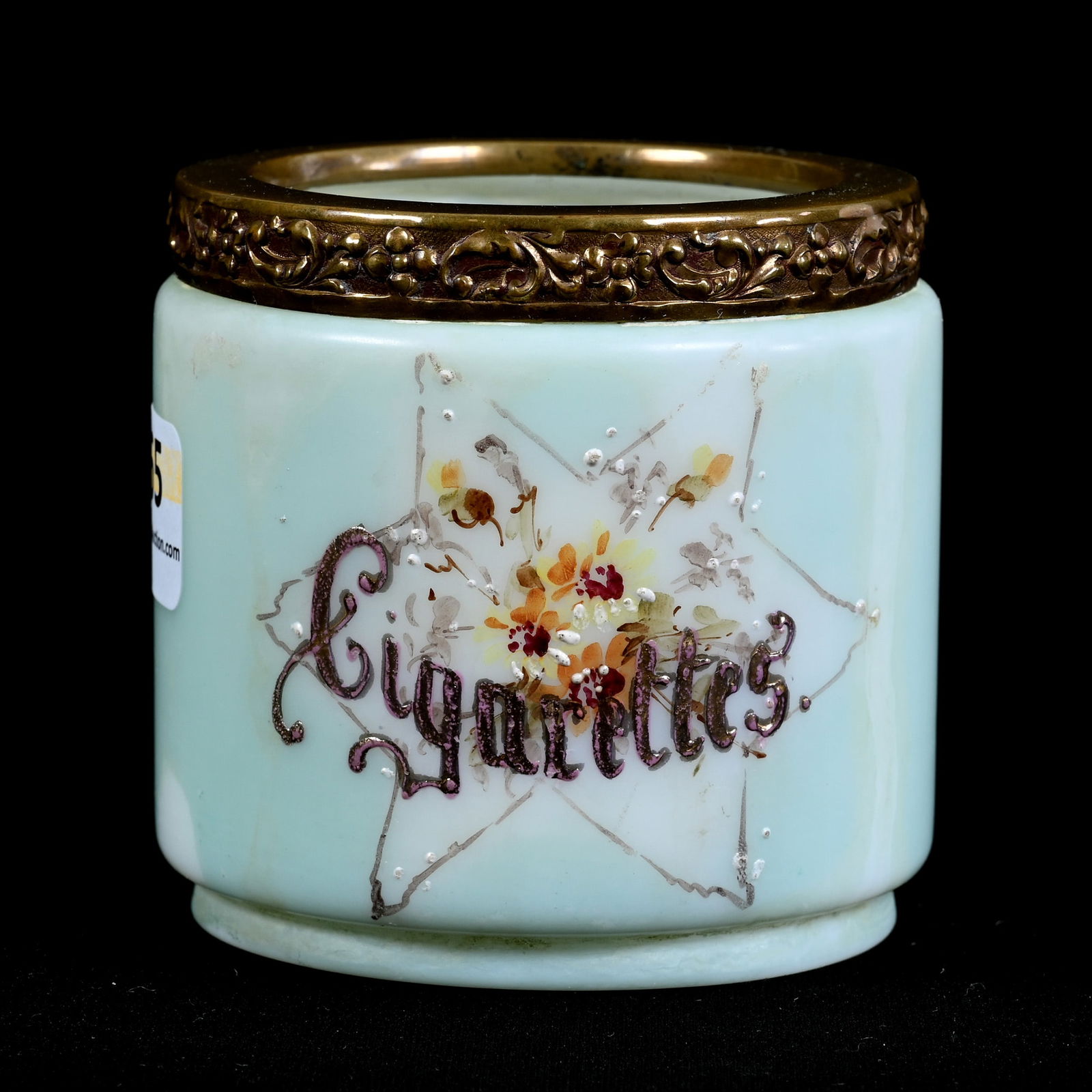 Cigarette Jar With Wave Crest Banner Mark (1 of 3)