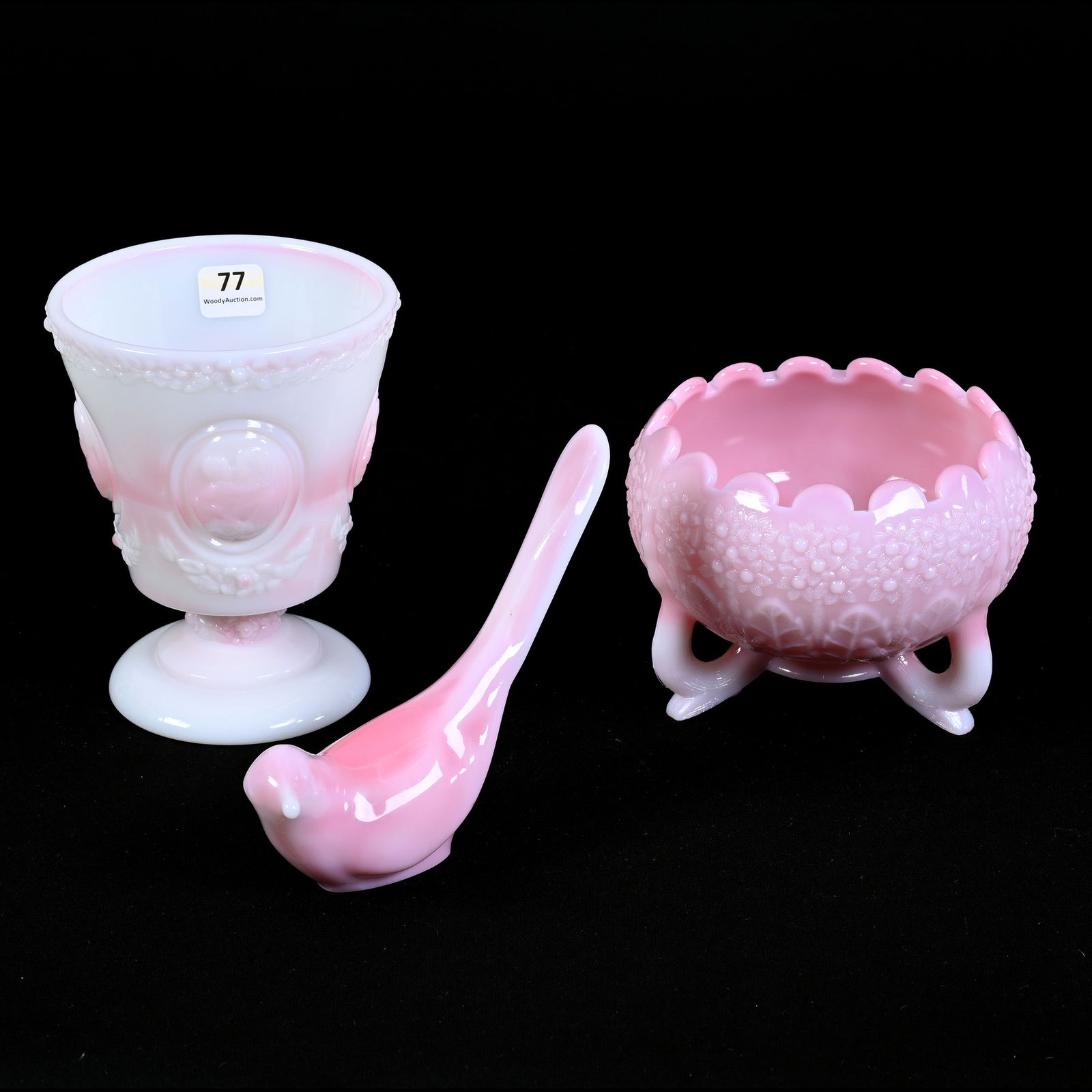 (3) Rosalene Art Glass Items Marked Fenton (1 of 3)
