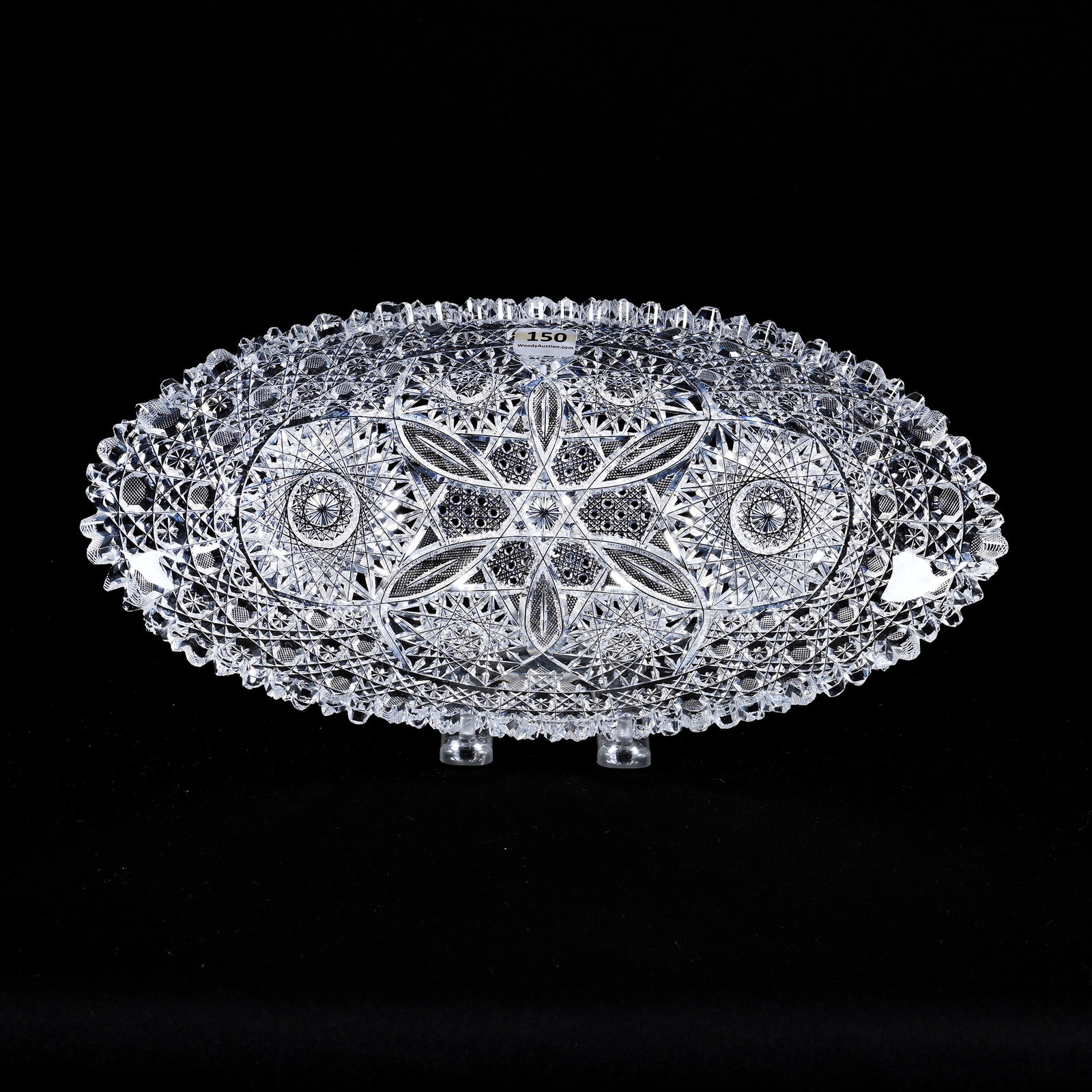 Celery Tray, American Brilliant Cut Glass, Propeller Pattern As Sold By Marshall Field & Co: Celery Tray, American Brilliant Cut Glass, Propeller Pattern As Sold By Marshall Field & Co, 13" x 6.25", Paul A. Davis Collection, Arizona.