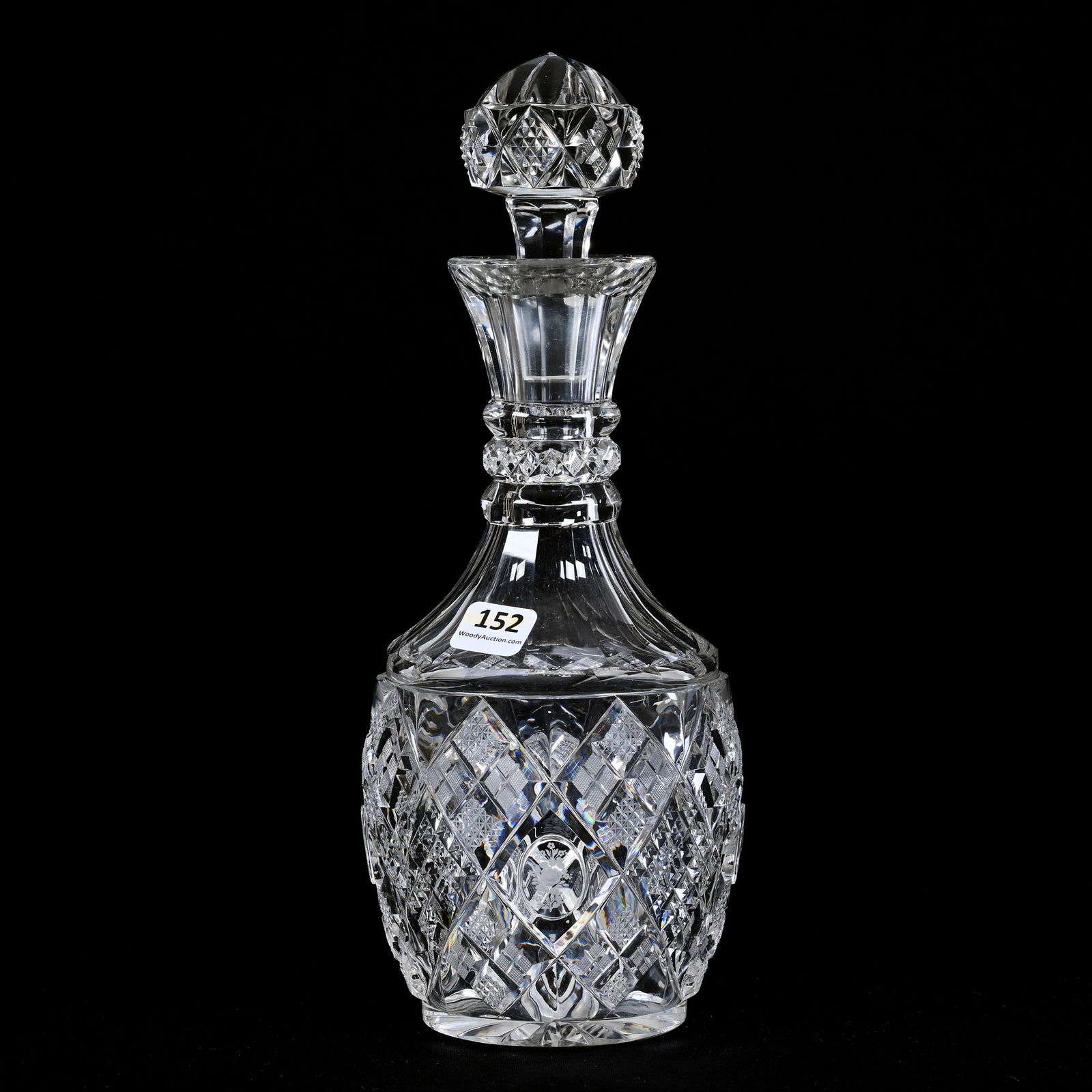 Decanter, Brilliant Period Cut Glass, Diamond Fields (1 of 3)