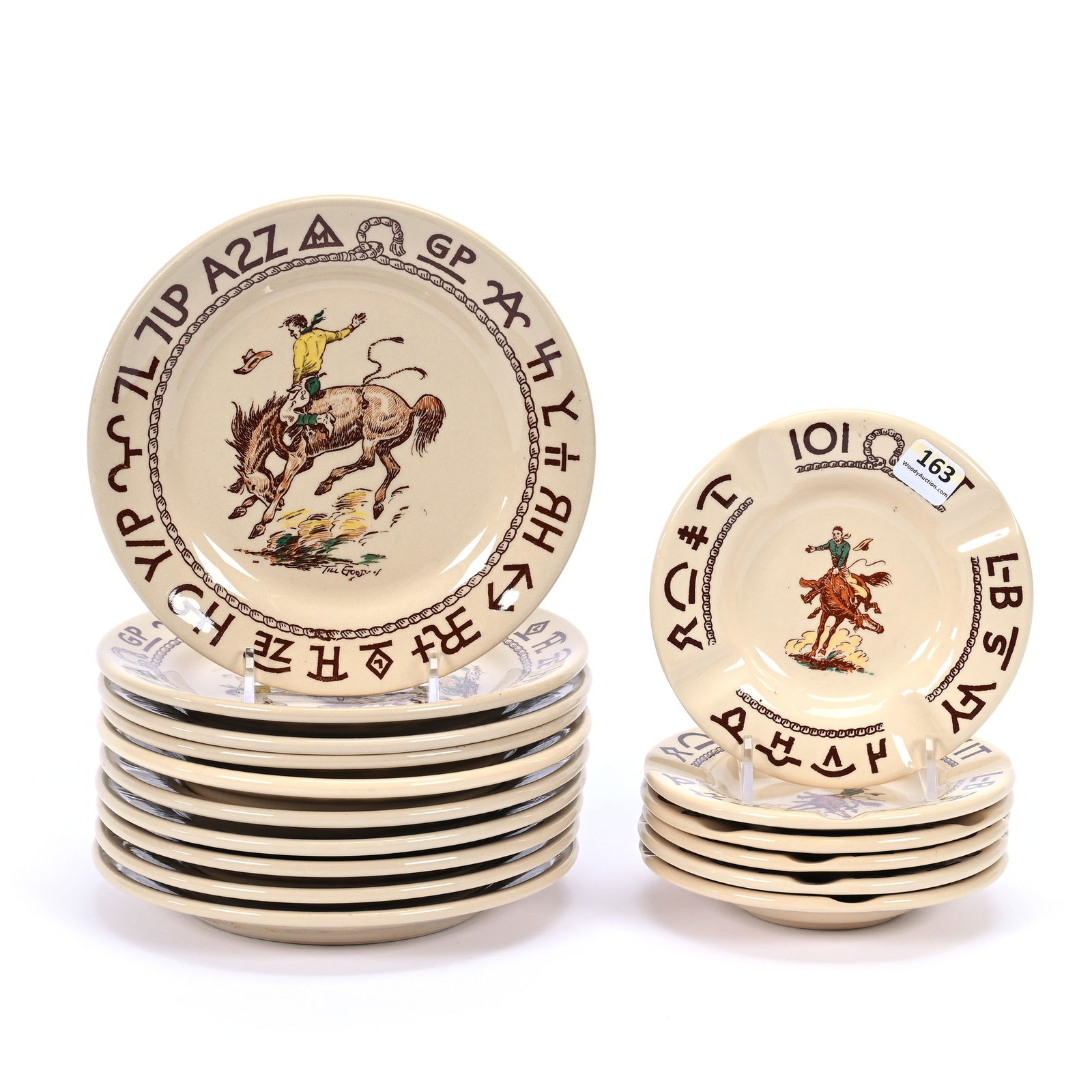 (16) Items, Original Westward Ho Rodeo Pattern By Wallace China, Till Goodan Designs (1 of 4)