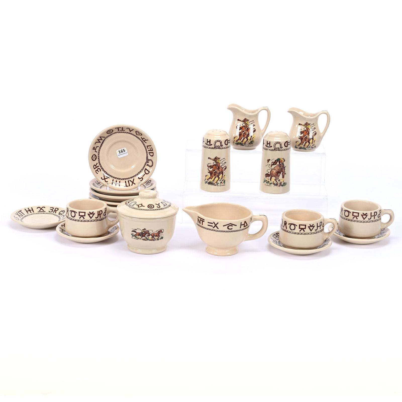 Large Grouping Of Original Westward Ho Rodeo Pattern By Wallace China, Till Goodan Designs (1 of 4)